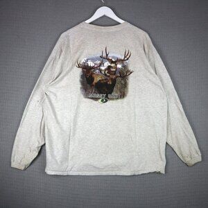Mossy Oak Y2K Deer Hunting Cotton Longsleeve Distressed XXL